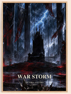 War Storm watercolour book poster by Victoria Aveyard – framed literary art print