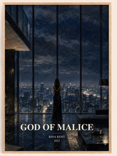 God of Malice watercolour book poster by Rina Kent – framed literary art print
