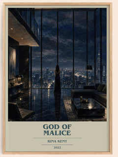 God of Malice book cover book poster by Rina Kent – framed literary art print