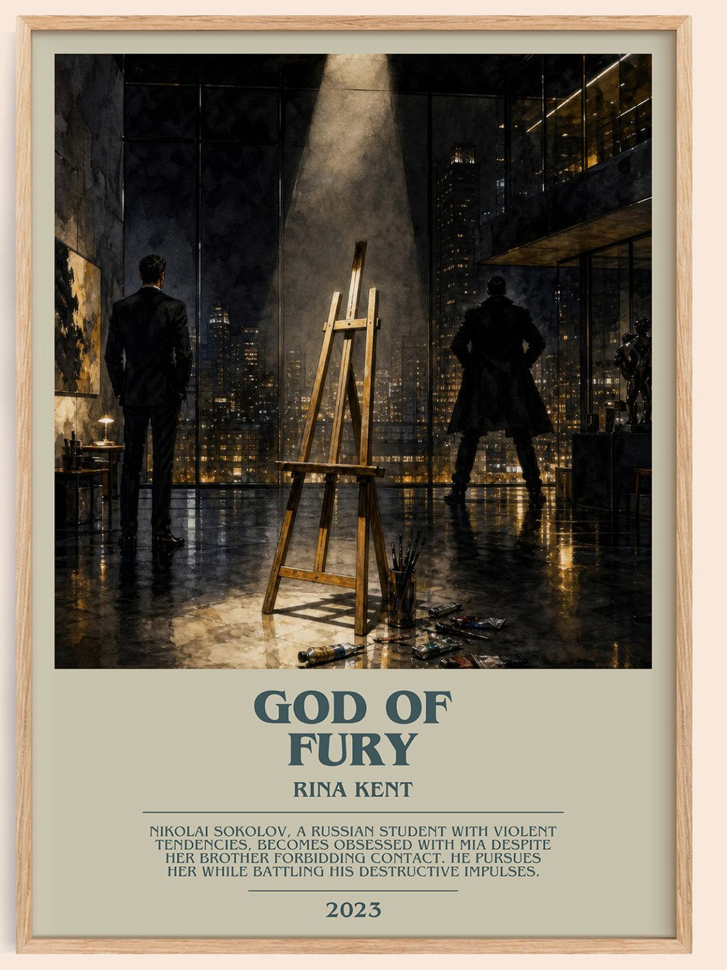 God of Fury bookish book poster by Rina Kent – framed literary art print