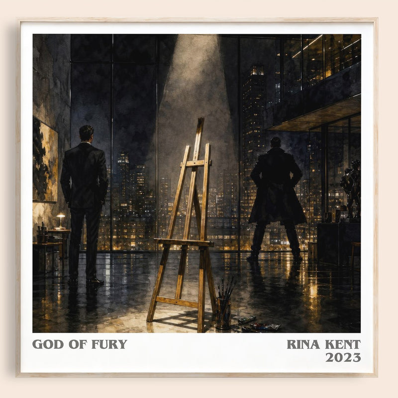 God of Fury literary book poster by Rina Kent – framed literary art print