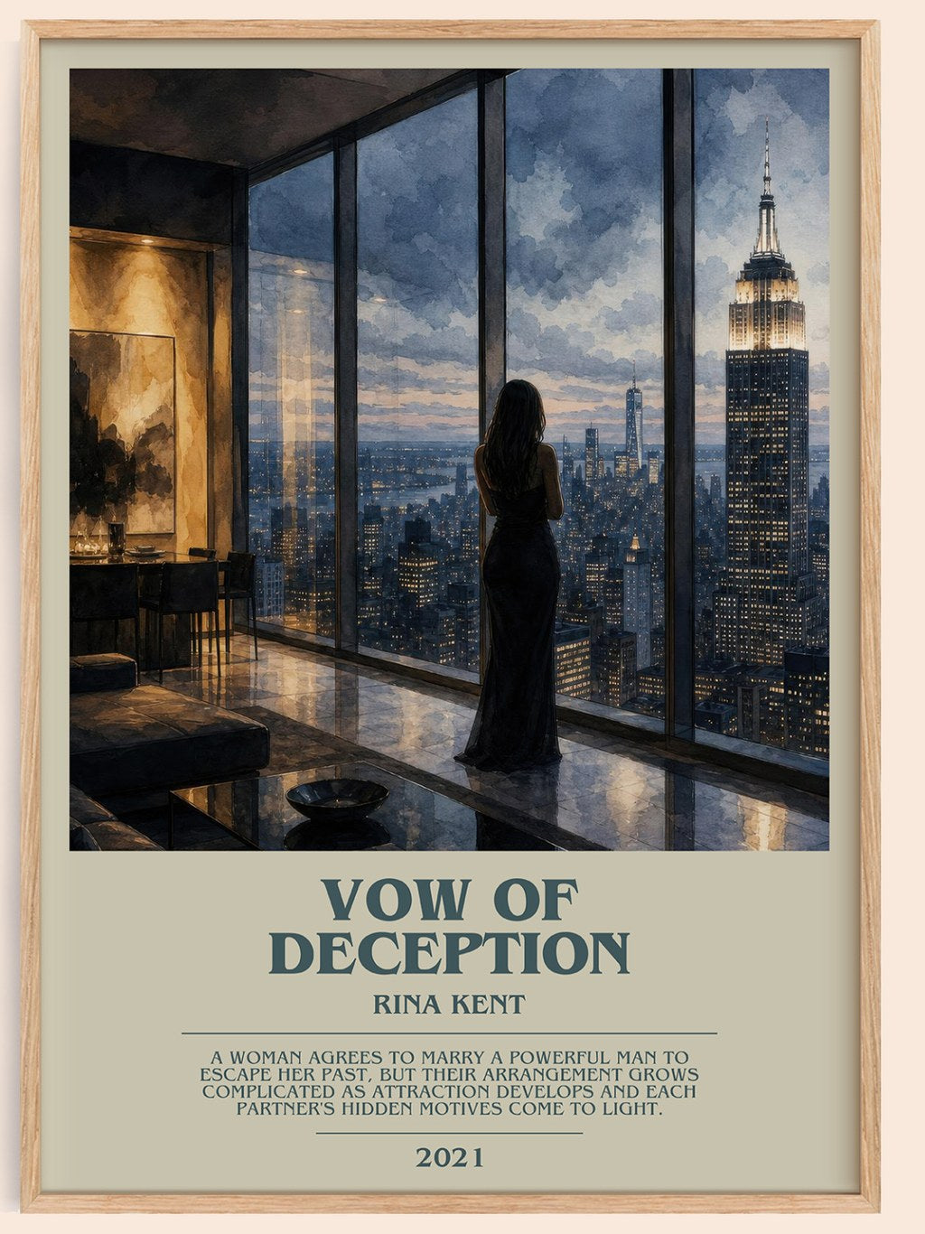 Vow of Deception bookish book poster by Rina Kent – framed literary art print