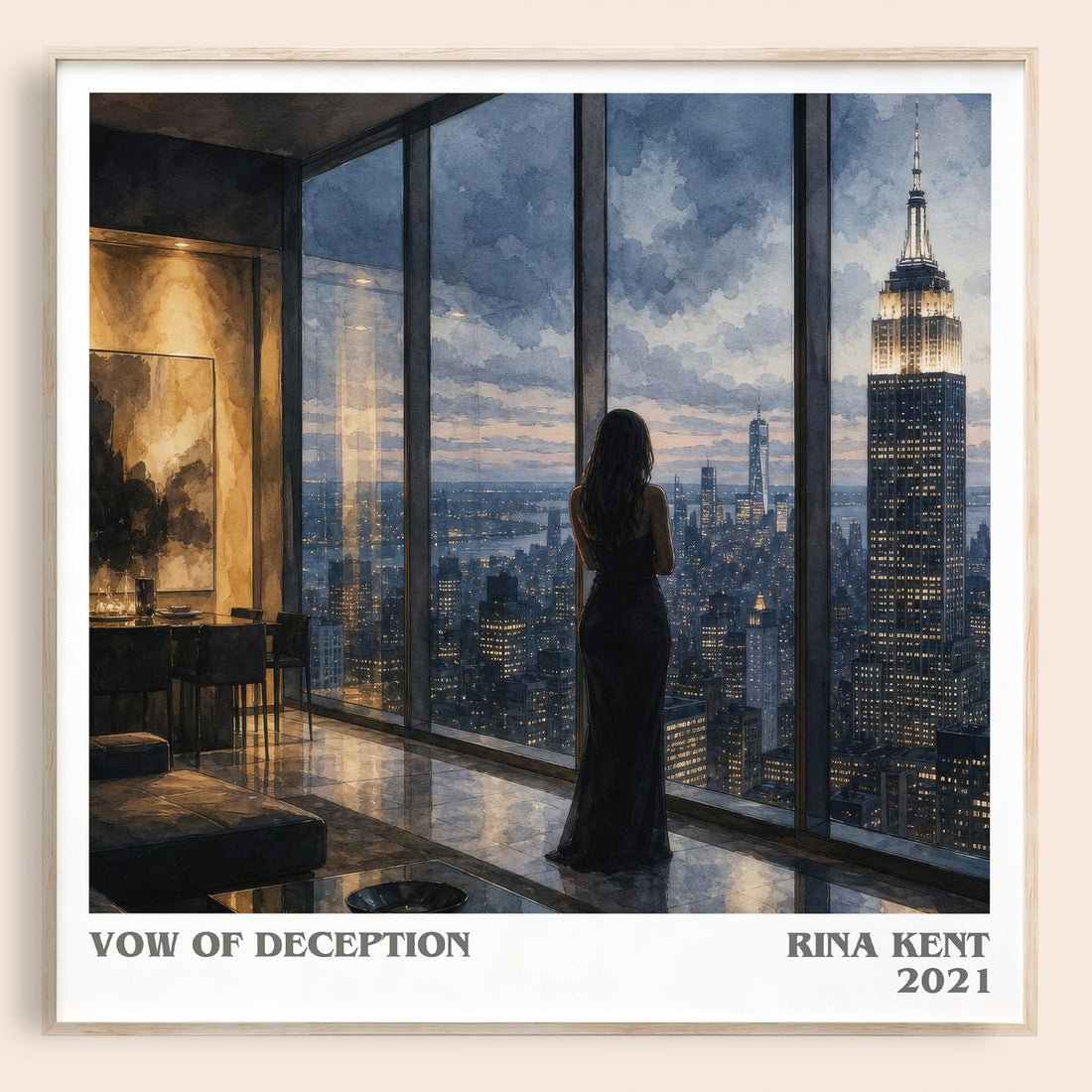 Vow of Deception literary book poster by Rina Kent – framed literary art print