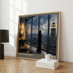Vow of Deception literary print framed by window – literary home decor