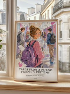 Tales from a Not-So Friendly Frenemy Book Cover Poster by R. Russell – framed print by a bright window