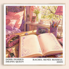 Dork Diaries Drama Queen literary book poster by Rachel Renée Russell – framed literary art print
