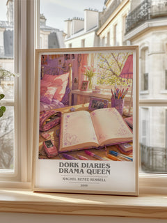 Dork Diaries Drama Queen book cover poster colour and style options – Rachel Renée Russell book art