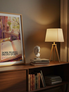 Dork Diaries Drama Queen watercolour print on bookshelf – Rachel Renée Russell fan gift