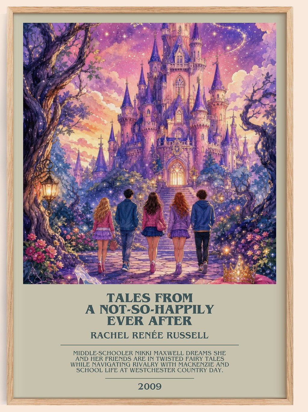 Tales from a Not-So-Happily Ever After bookish book poster by Rachel Renée Russell – framed literary art print
