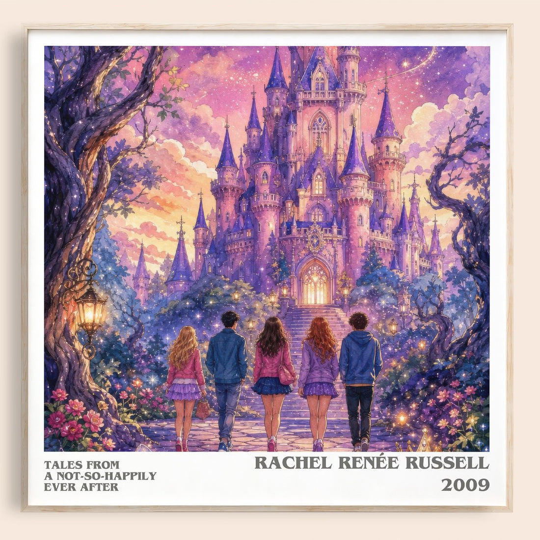 Tales from a Not-So-Happily Ever After literary book poster by Rachel Renée Russell – framed literary art print