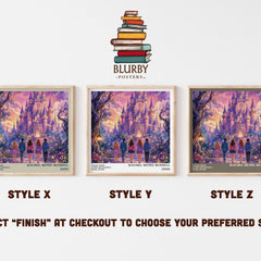 Tales from a Not-So-Happily Ever After literary print in frame leaning in hallway – childrens wall art