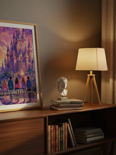 Tales from a Not-So-Happily Ever After watercolour print on bookshelf – Rachel Renée Russell fan gift