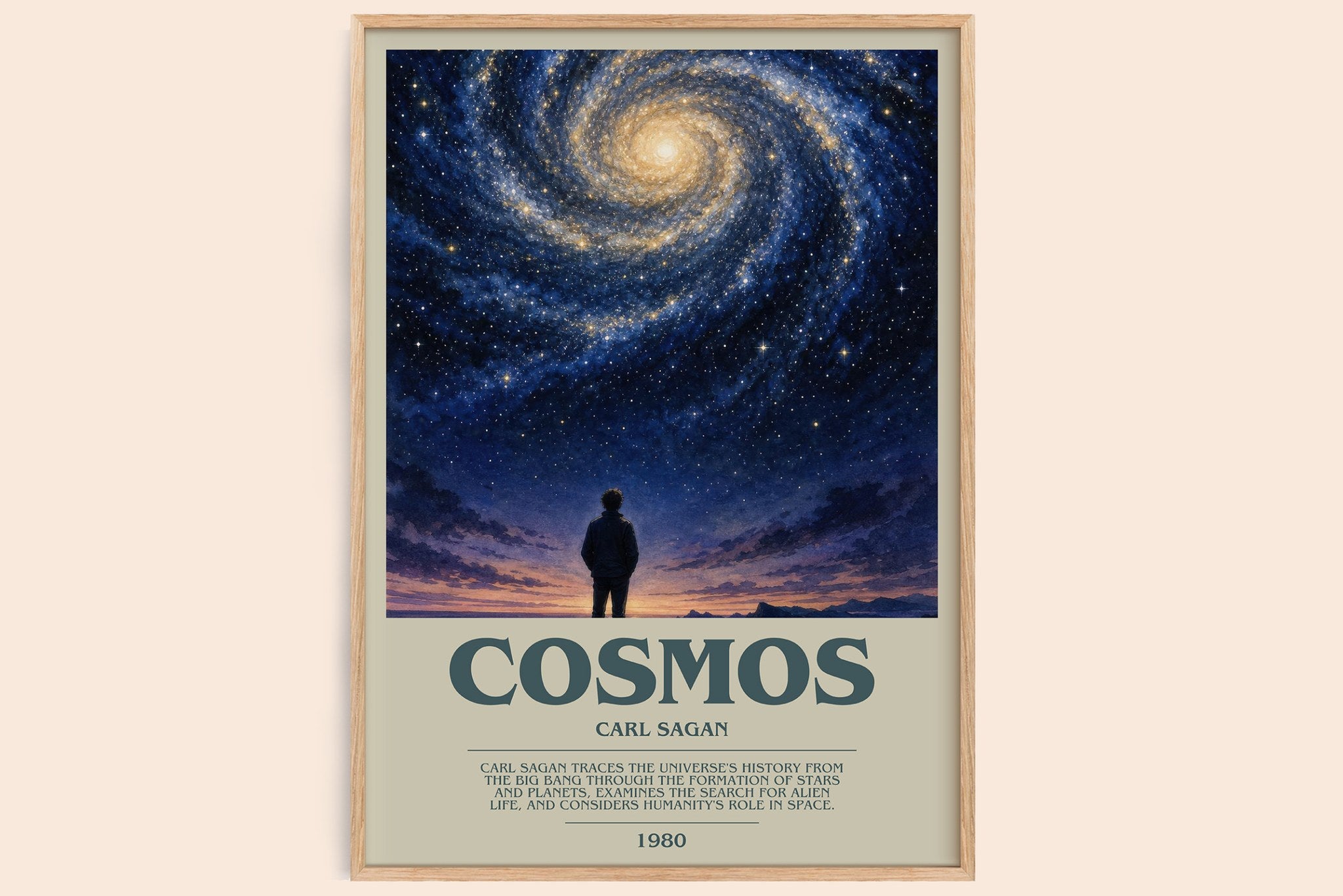 Cosmos Bookish Wall Art by Carl Sagan
