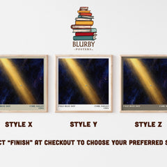 Pale Blue Dot literary print in frame leaning in hallway – non fiction wall art