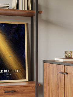 Pale Blue Dot book watercolour illustration paper finish options – matte satin gloss