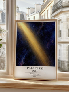Pale Blue Dot book cover poster colour and style options – Carl Sagan book art