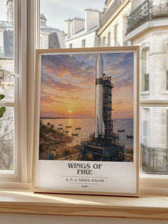 Wings of Fire book cover poster colour and style options – A. P. J. Abdul Kalam book art