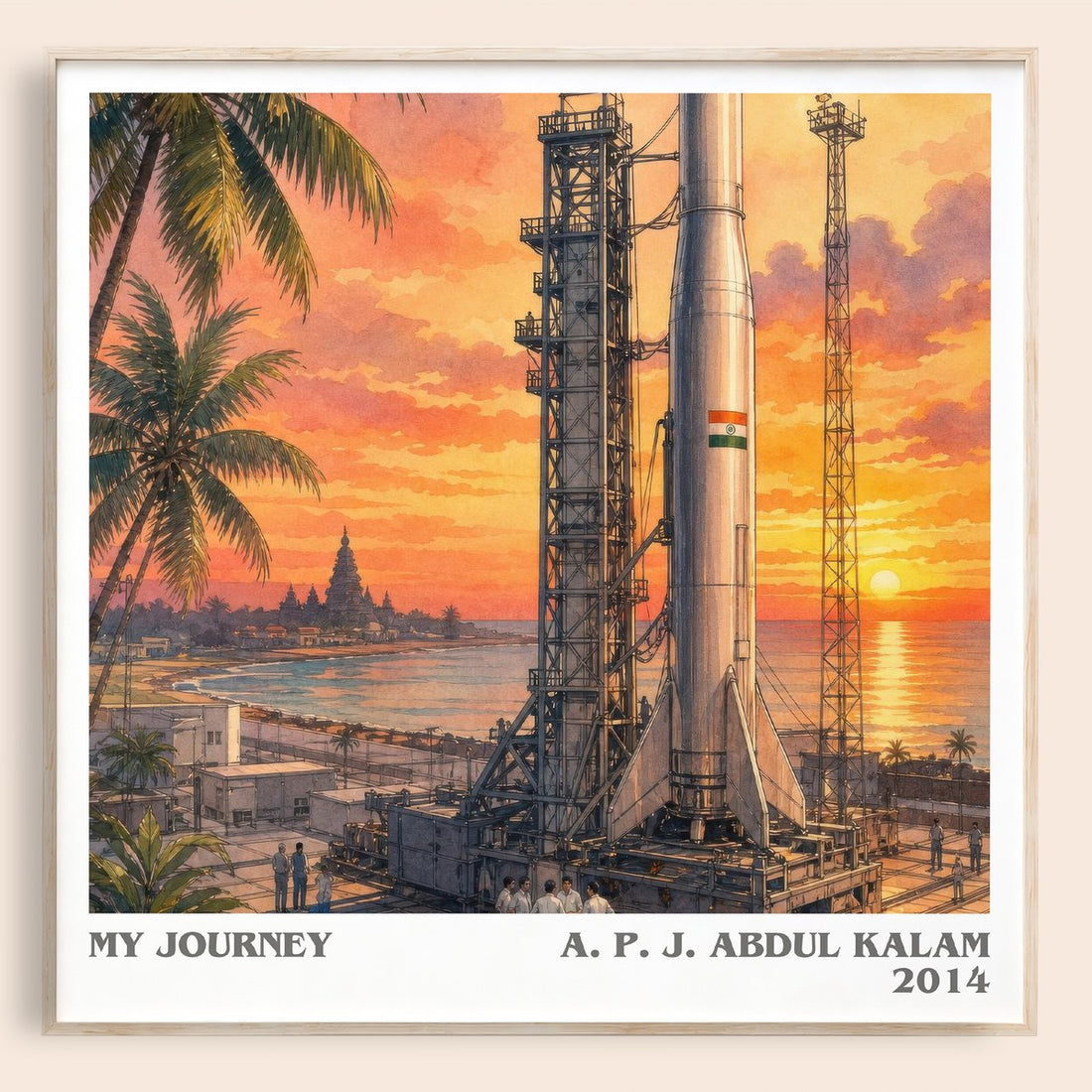 My Journey literary book poster by A. P. J. Abdul Kalam – framed literary art print