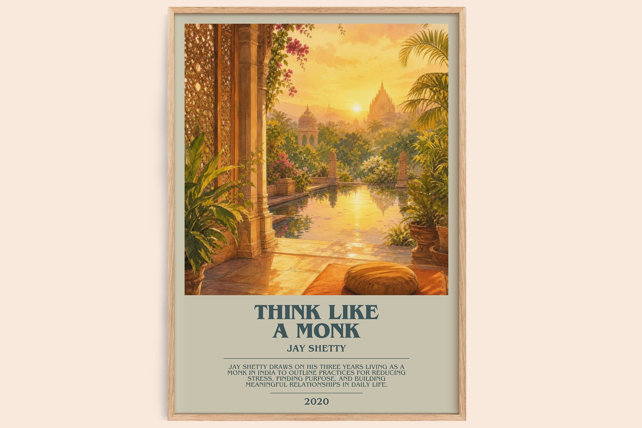 Think Like a Monk Bookish Wall Art by Jay Shetty