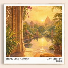 Think Like a Monk literary book poster by Jay Shetty – framed literary art print