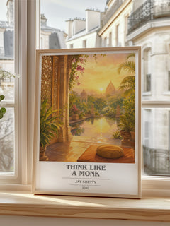 Think Like a Monk book cover poster colour and style options – Jay Shetty book art