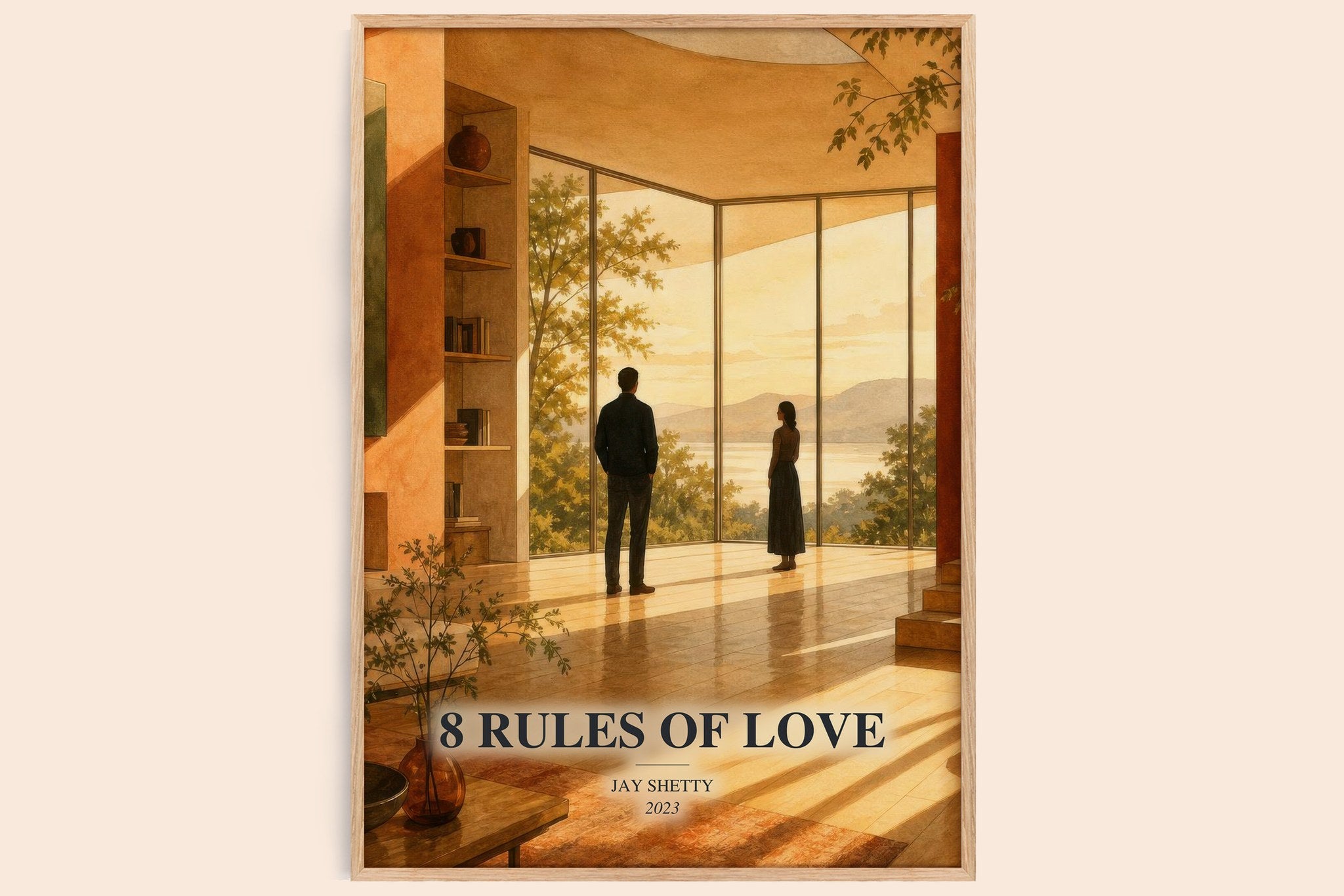 8 Rules of Love Book Watercolour Illustration by Jay Shetty