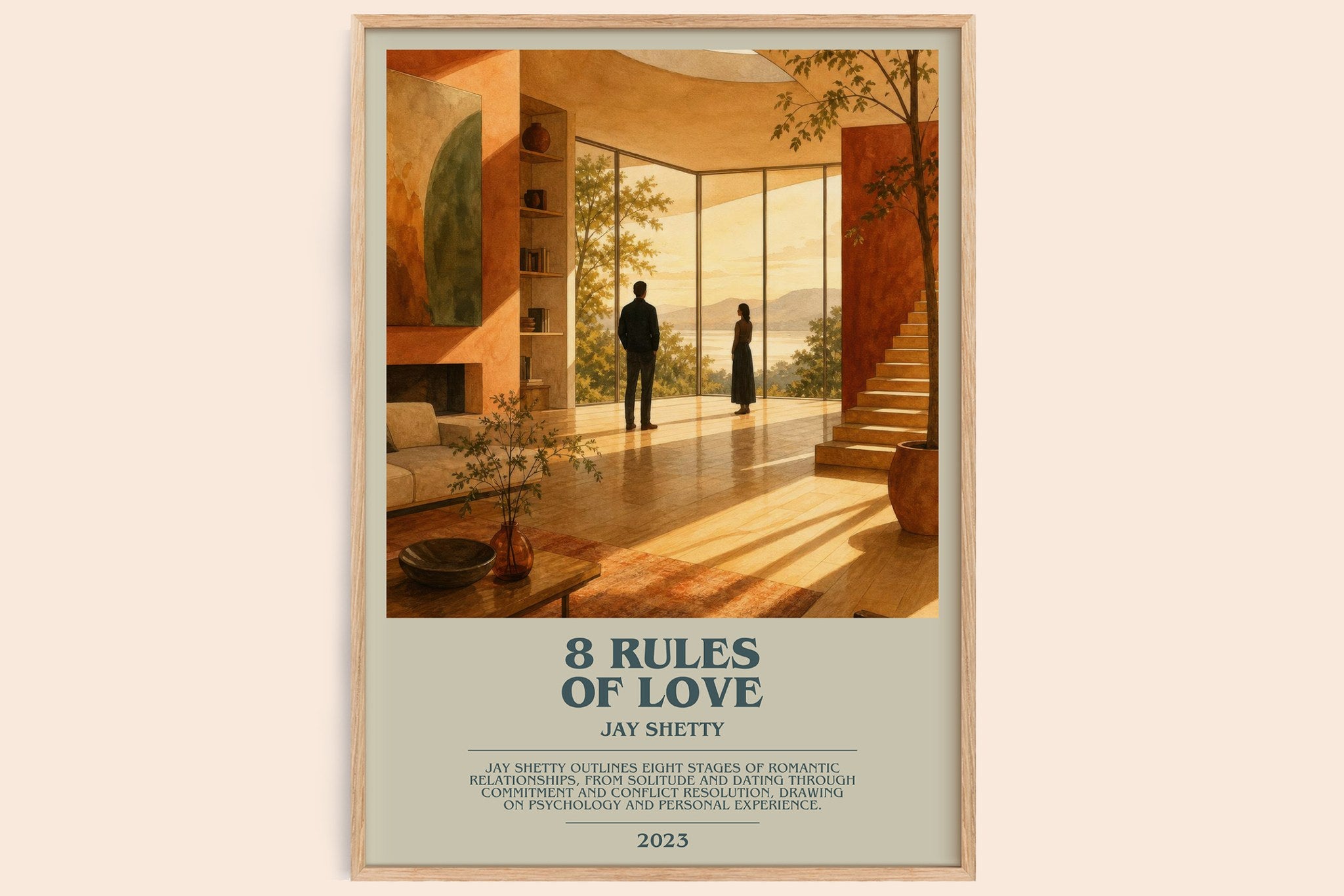 8 Rules of Love Bookish Wall Art by Jay Shetty