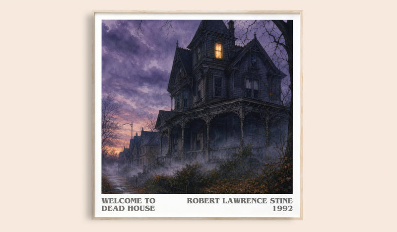 Welcome to Dead House Literary Art Print by Robert Lawrence Stine (Square style)