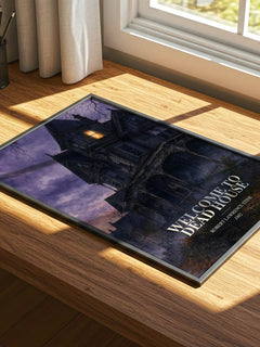 Welcome to Dead House watercolour book poster framed on wall – childrens wall art