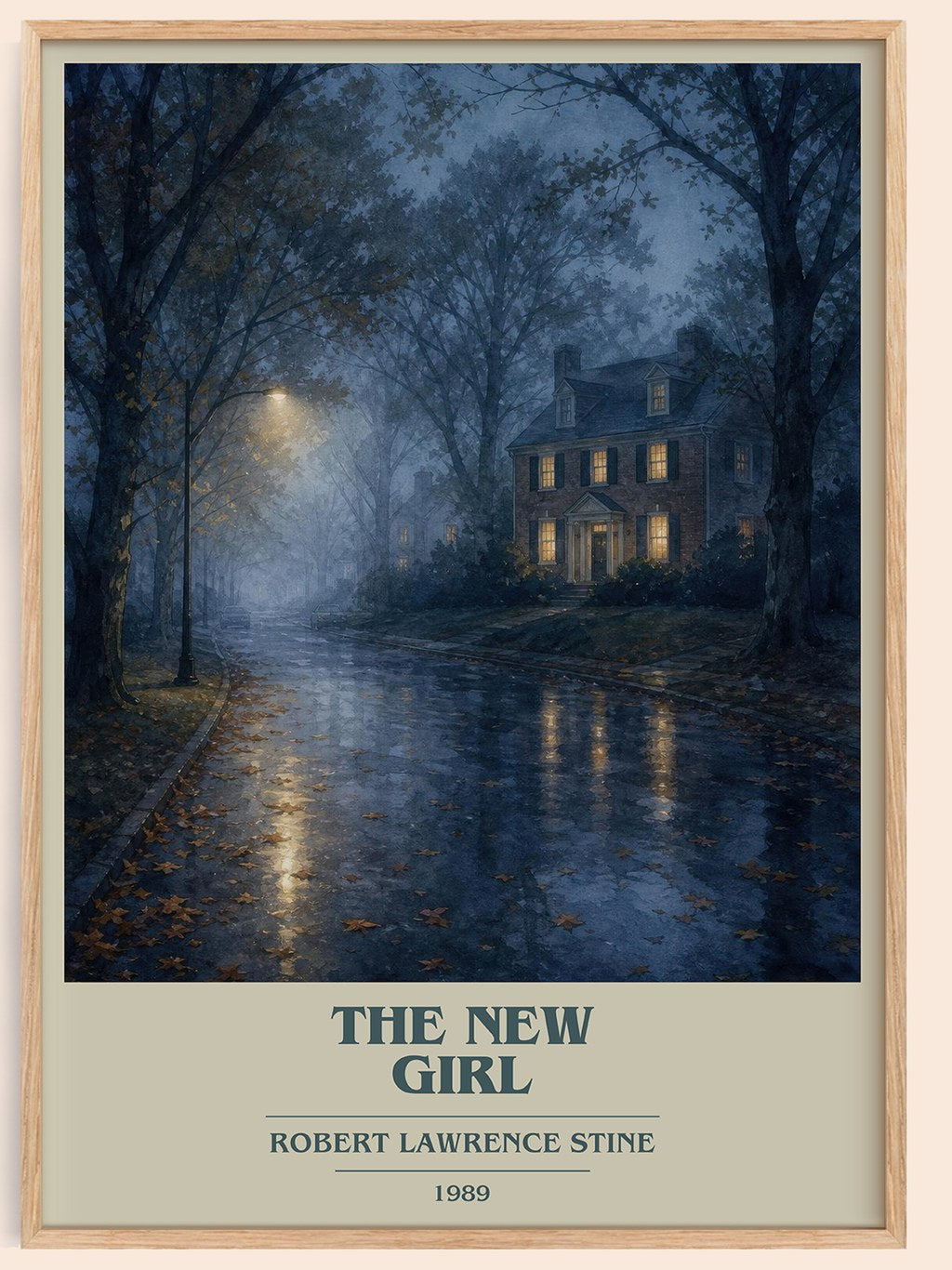 The New Girl book cover book poster by Robert Lawrence Stine – framed literary art print