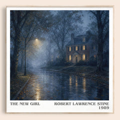 The New Girl literary book poster by Robert Lawrence Stine – framed literary art print