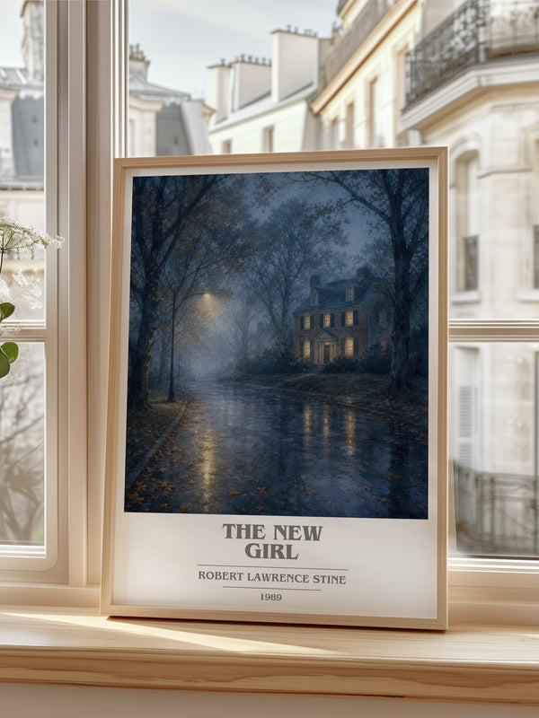 The New Girl book cover poster colour and style options – Robert Lawrence Stine book art