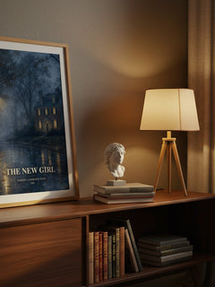 The New Girl watercolour print on bookshelf – Robert Lawrence Stine fan gift