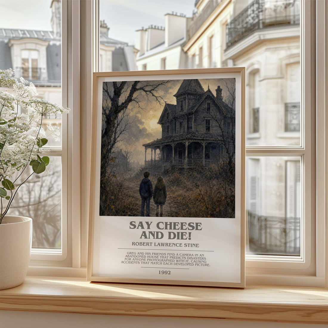 Say Cheese and Die! bookish poster colour and style options – Robert Lawrence Stine book art