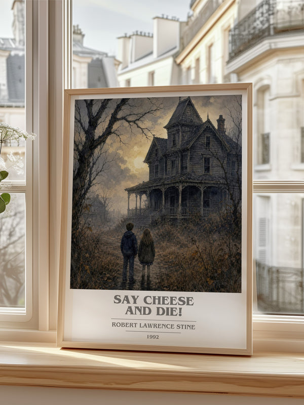 Say Cheese and Die! book cover poster colour and style options – Robert Lawrence Stine book art