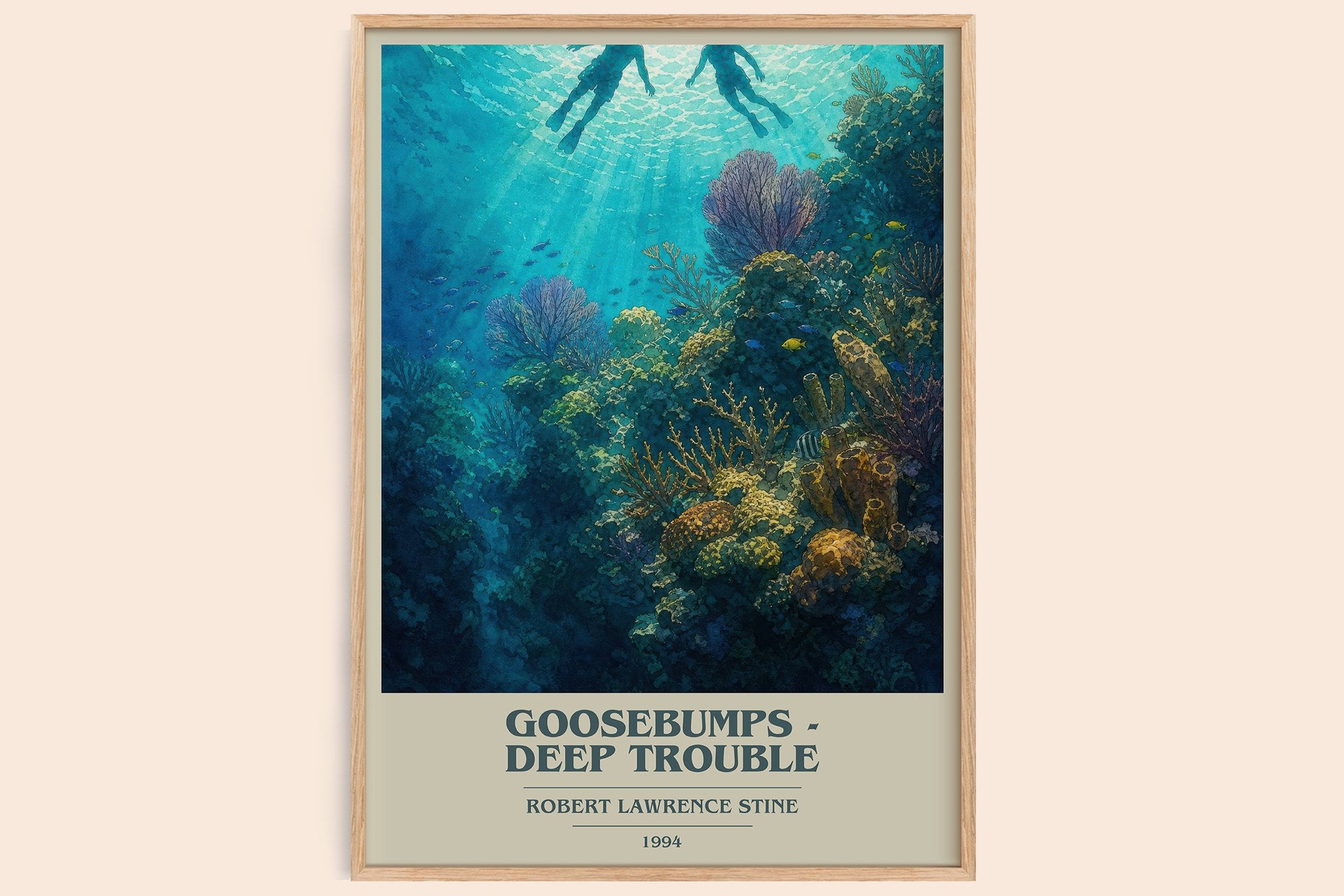 Goosebumps - Deep Trouble Book Cover Poster by Robert Lawrence Stine