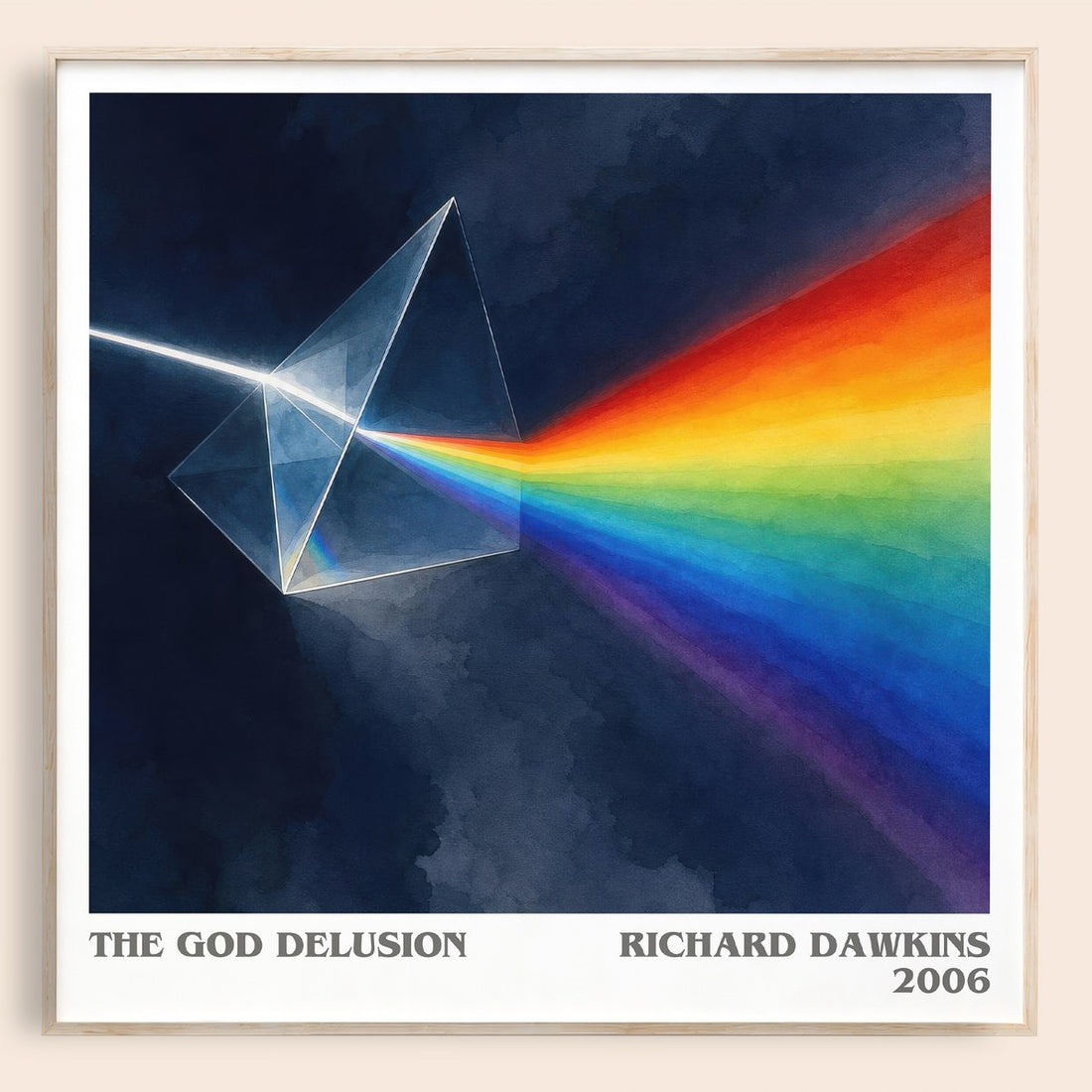 The God Delusion literary book poster by Richard Dawkins – framed literary art print