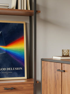 The God Delusion book watercolour illustration paper finish options – matte satin gloss