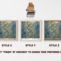 The Selfish Gene literary print in frame leaning in hallway – non fiction wall art