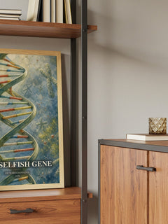 The Selfish Gene book watercolour illustration paper finish options – matte satin gloss
