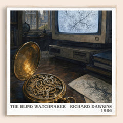 The Blind Watchmaker literary book poster by Richard Dawkins – framed literary art print