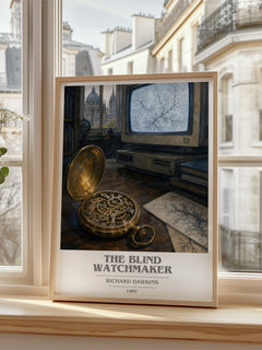 The Blind Watchmaker book cover poster colour and style options – Richard Dawkins book art