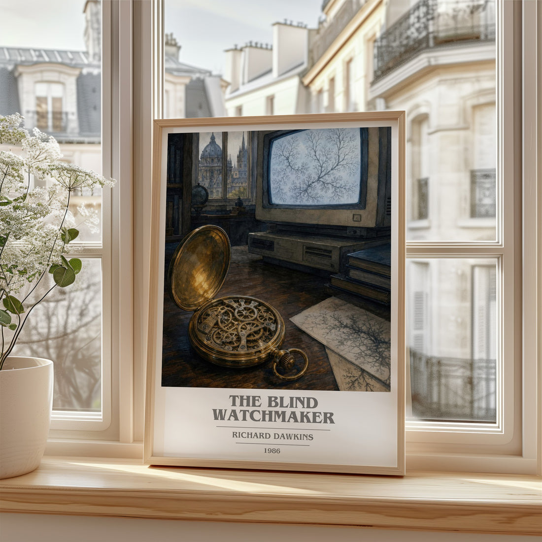 The Blind Watchmaker book cover poster colour and style options – Richard Dawkins book art