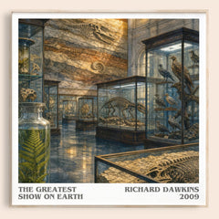 The Greatest Show on Earth literary book poster by Richard Dawkins – framed literary art print