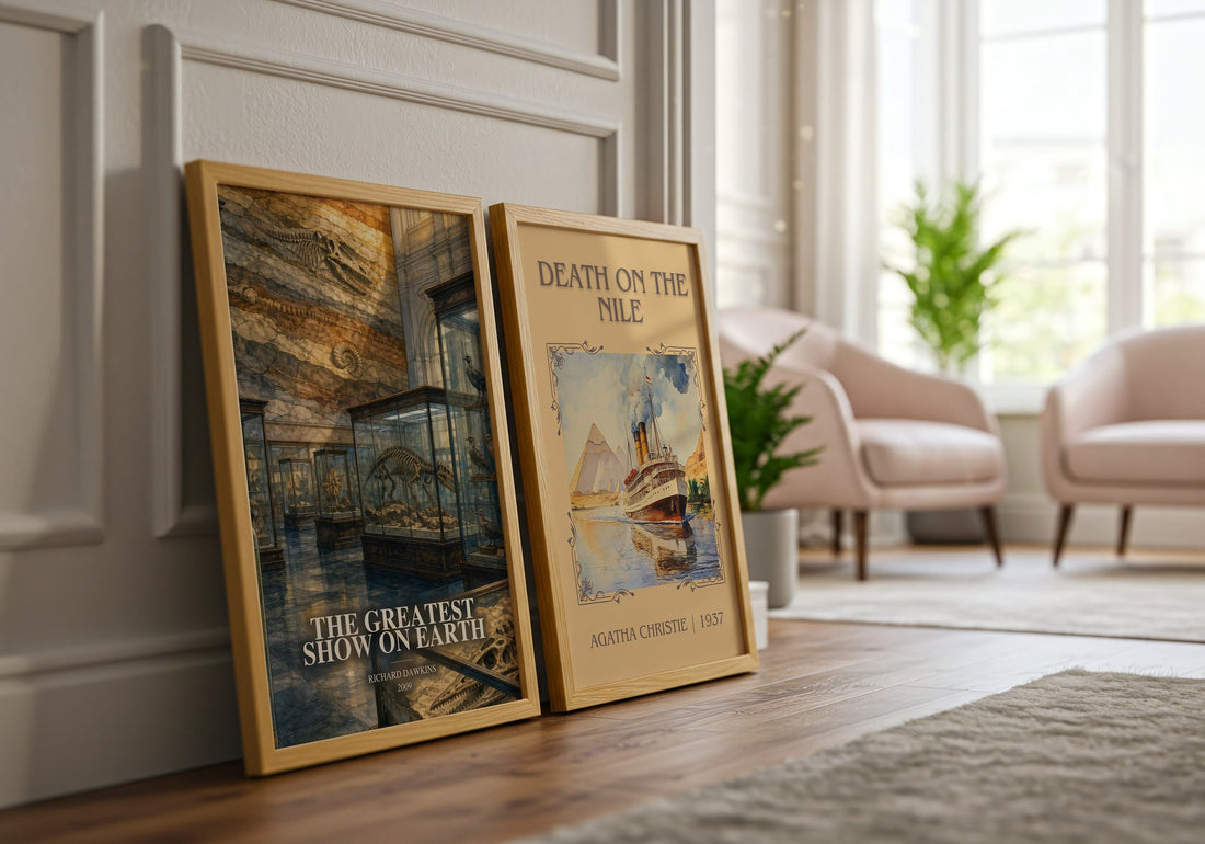 The Greatest Show on Earth watercolour print framed by window – literary home decor