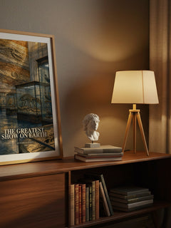 The Greatest Show on Earth watercolour print on bookshelf – Richard Dawkins fan gift