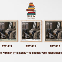 The rules of attraction literary print in frame leaning in hallway – contemporary fiction wall art