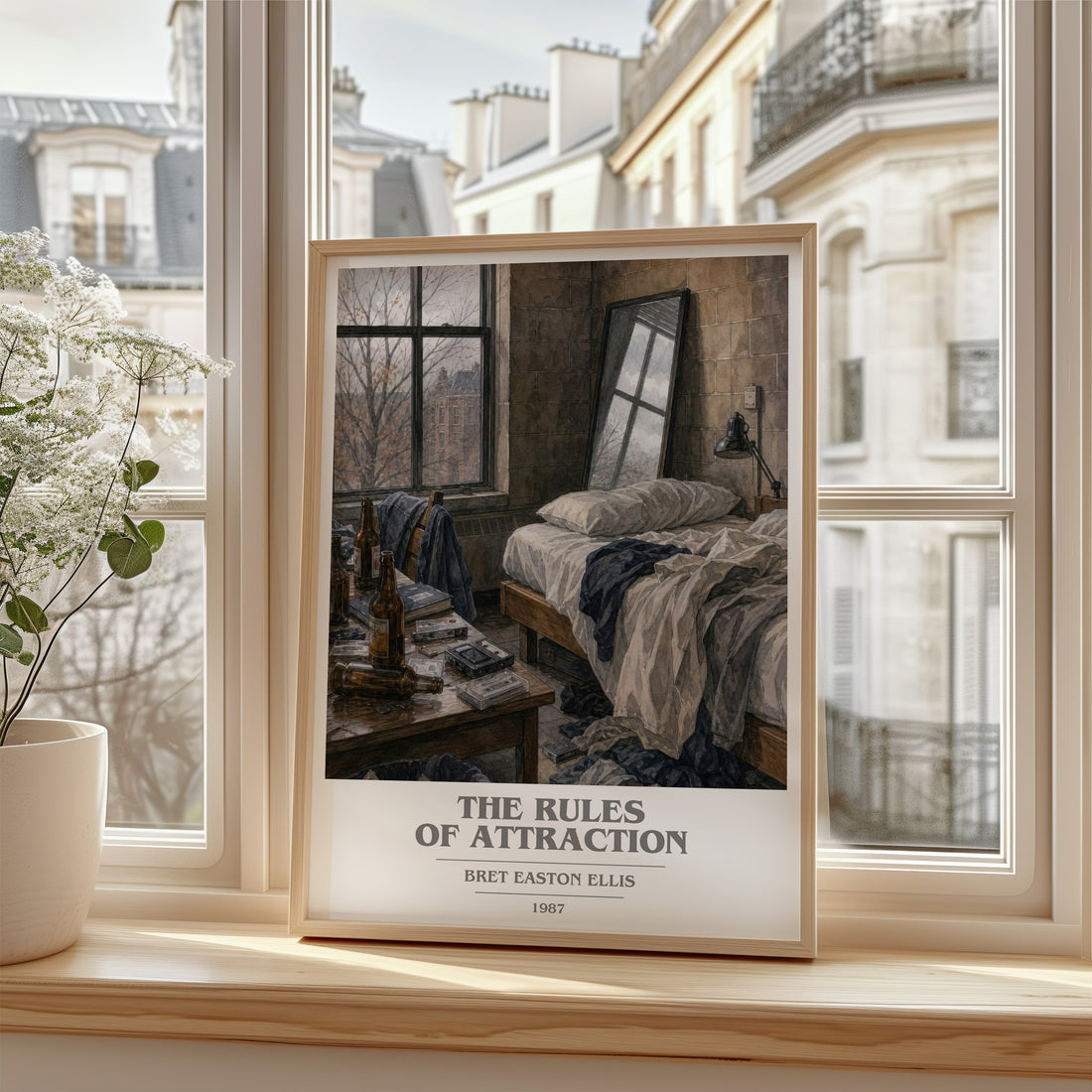The rules of attraction book cover poster colour and style options – Bret Easton Ellis book art