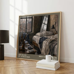 The rules of attraction literary print framed by window – literary home decor