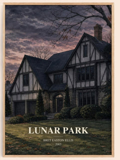 Lunar Park watercolour book poster by Bret Easton Ellis – framed literary art print